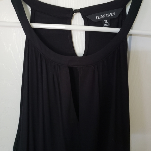 Ellen Tracy Sleeveless Flowy Keyhole Top Dressy Career XL NWT $50 - Picture 4 of 8